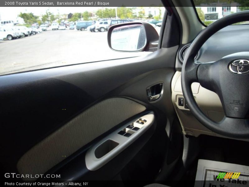 Barcelona Red Pearl / Bisque 2008 Toyota Yaris S Sedan