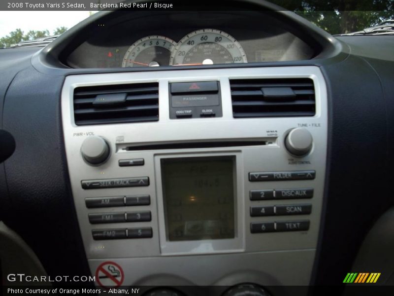 Barcelona Red Pearl / Bisque 2008 Toyota Yaris S Sedan