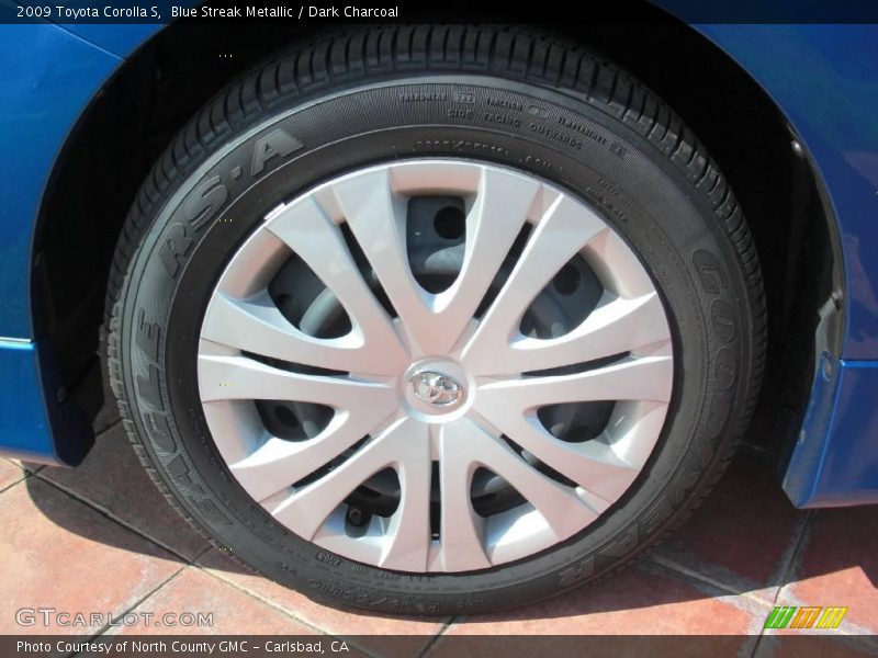 Blue Streak Metallic / Dark Charcoal 2009 Toyota Corolla S