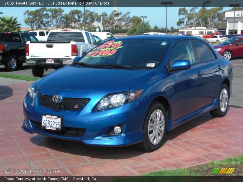 Blue Streak Metallic / Dark Charcoal 2009 Toyota Corolla S
