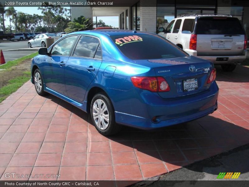 Blue Streak Metallic / Dark Charcoal 2009 Toyota Corolla S