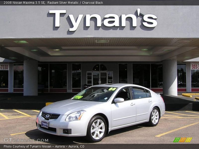 Radiant Silver Metallic / Charcoal Black 2008 Nissan Maxima 3.5 SE