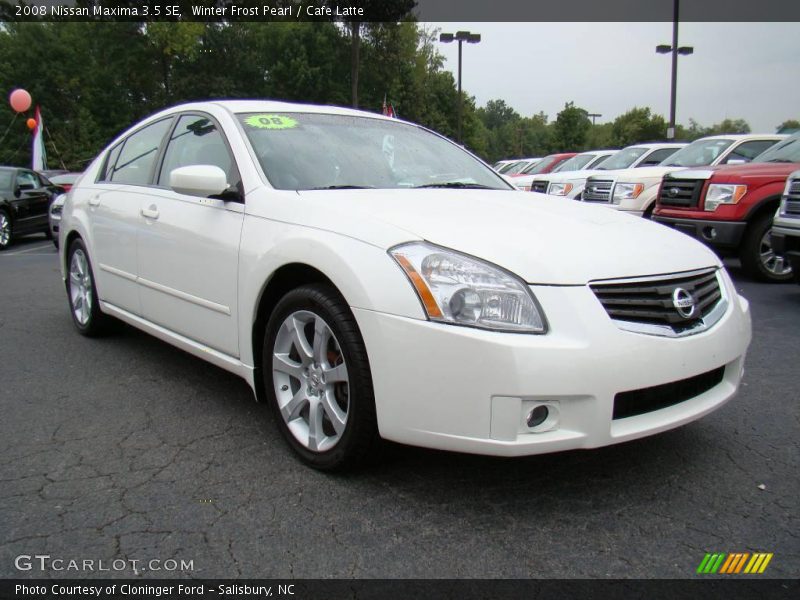 Winter Frost Pearl / Cafe Latte 2008 Nissan Maxima 3.5 SE