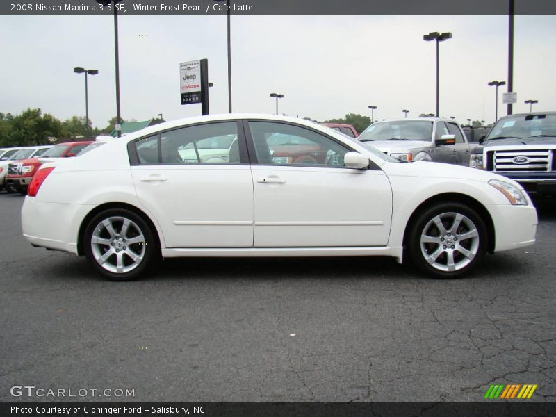 Winter Frost Pearl / Cafe Latte 2008 Nissan Maxima 3.5 SE
