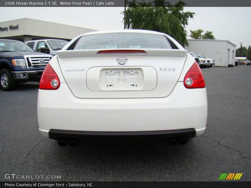 Winter Frost Pearl / Cafe Latte 2008 Nissan Maxima 3.5 SE