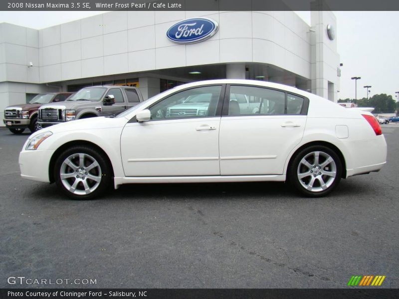 Winter Frost Pearl / Cafe Latte 2008 Nissan Maxima 3.5 SE