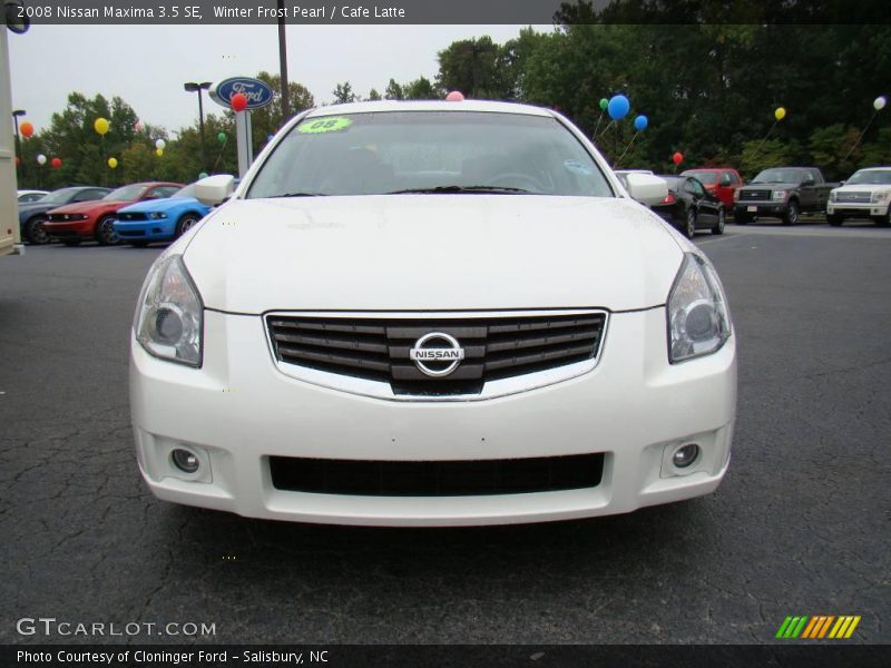 Winter Frost Pearl / Cafe Latte 2008 Nissan Maxima 3.5 SE