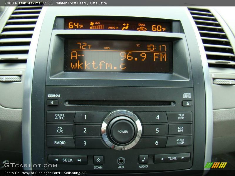 Winter Frost Pearl / Cafe Latte 2008 Nissan Maxima 3.5 SE