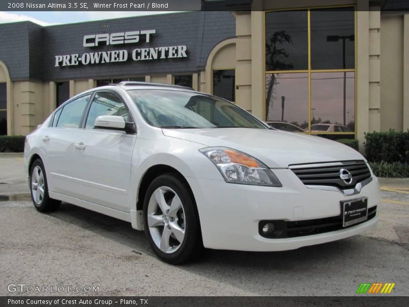 Winter Frost Pearl / Blond 2008 Nissan Altima 3.5 SE