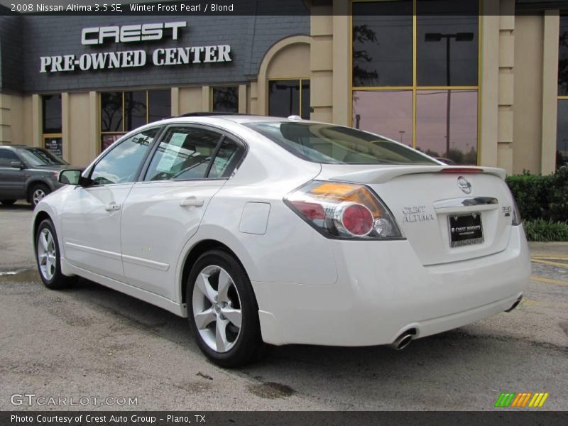 Winter Frost Pearl / Blond 2008 Nissan Altima 3.5 SE
