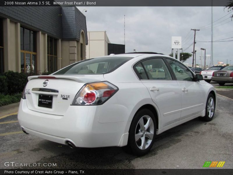 Winter Frost Pearl / Blond 2008 Nissan Altima 3.5 SE