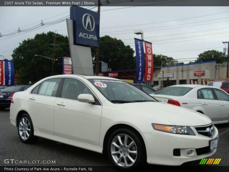 Premium White Pearl / Ebony 2007 Acura TSX Sedan