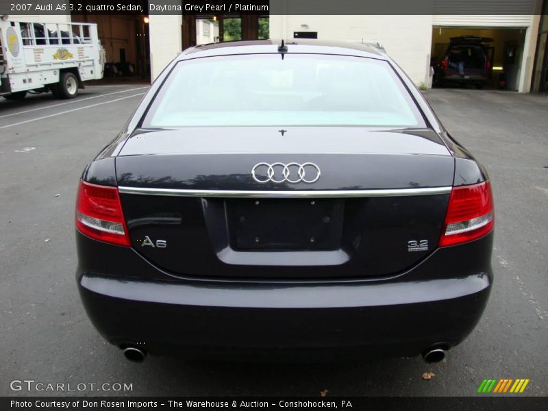 Daytona Grey Pearl / Platinum 2007 Audi A6 3.2 quattro Sedan