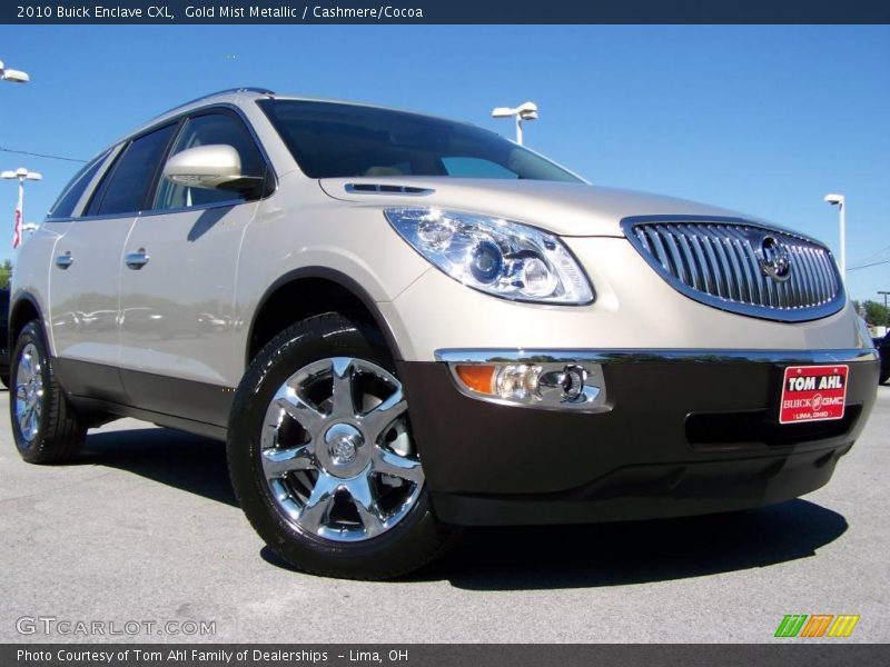Gold Mist Metallic / Cashmere/Cocoa 2010 Buick Enclave CXL