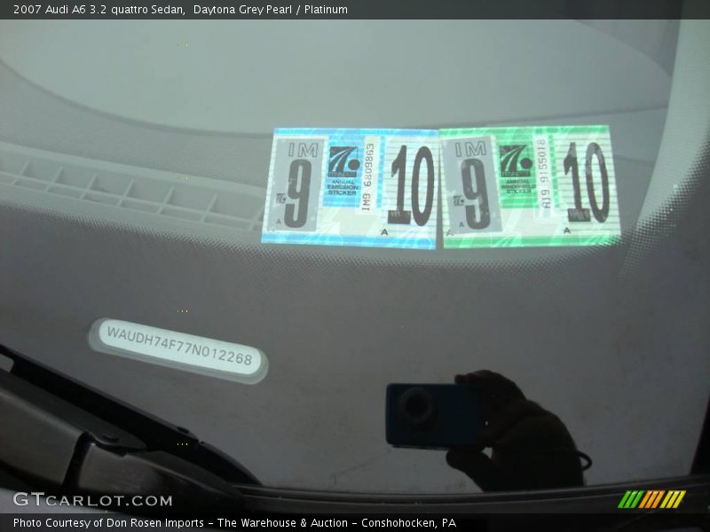 Daytona Grey Pearl / Platinum 2007 Audi A6 3.2 quattro Sedan