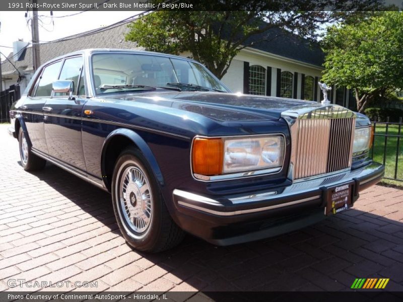 Dark Blue Metallic / Beige/Blue 1991 Rolls-Royce Silver Spur II