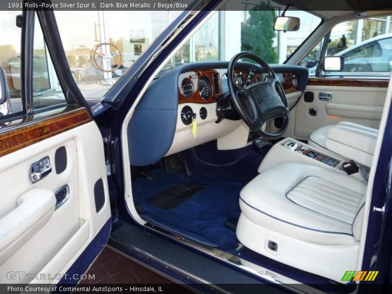 Dark Blue Metallic / Beige/Blue 1991 Rolls-Royce Silver Spur II