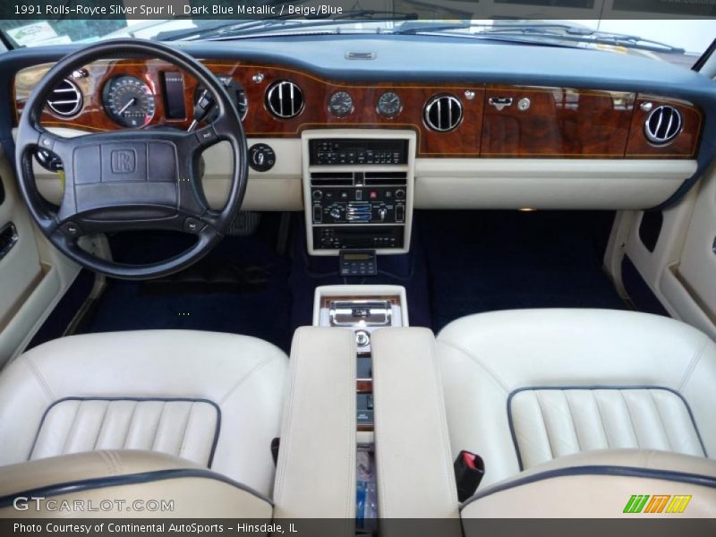 Dark Blue Metallic / Beige/Blue 1991 Rolls-Royce Silver Spur II