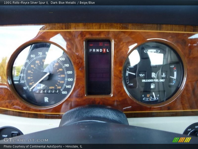 Dark Blue Metallic / Beige/Blue 1991 Rolls-Royce Silver Spur II