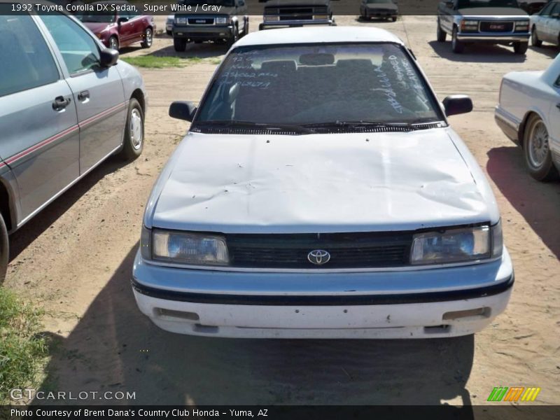 Super White / Gray 1992 Toyota Corolla DX Sedan