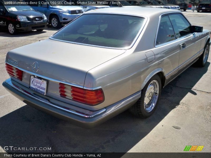 Smoke Silver Metallic / Beige 1988 Mercedes-Benz S Class 560 SEC Coupe