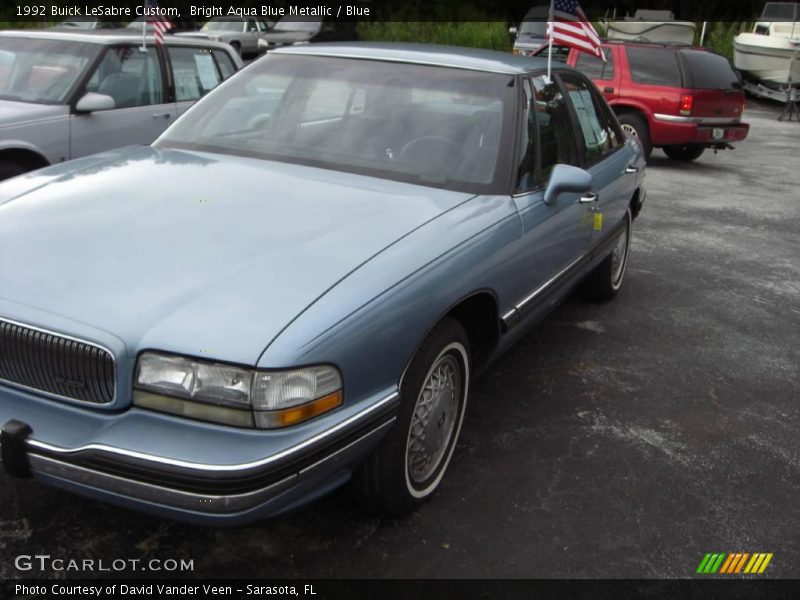 Bright Aqua Blue Metallic / Blue 1992 Buick LeSabre Custom