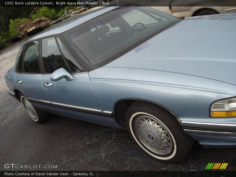 Bright Aqua Blue Metallic / Blue 1992 Buick LeSabre Custom