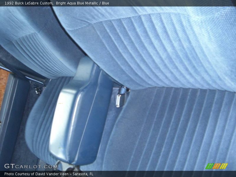 Bright Aqua Blue Metallic / Blue 1992 Buick LeSabre Custom