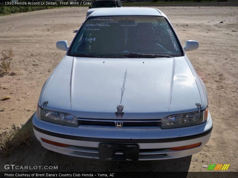 Frost White / Gray 1992 Honda Accord LX Sedan