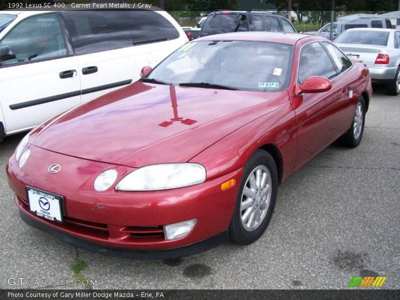 Garnet Pearl Metallic / Gray 1992 Lexus SC 400