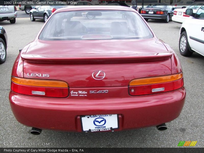Garnet Pearl Metallic / Gray 1992 Lexus SC 400