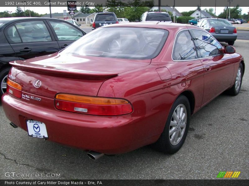 Garnet Pearl Metallic / Gray 1992 Lexus SC 400