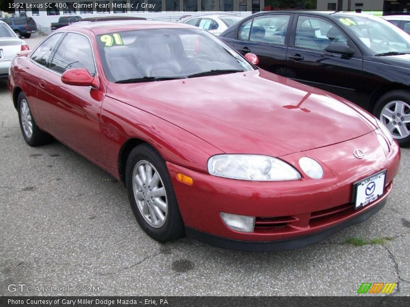 Garnet Pearl Metallic / Gray 1992 Lexus SC 400