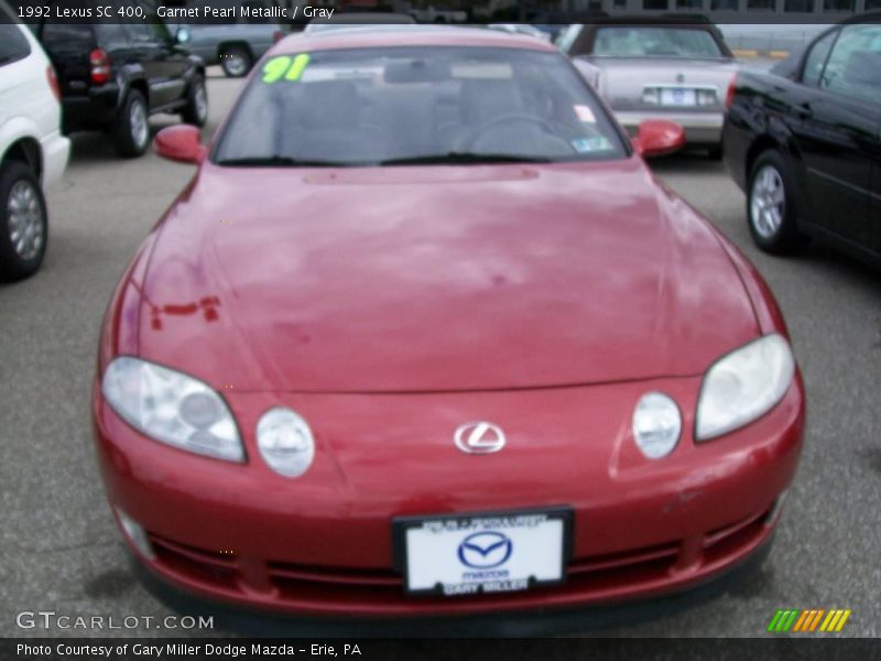 Garnet Pearl Metallic / Gray 1992 Lexus SC 400