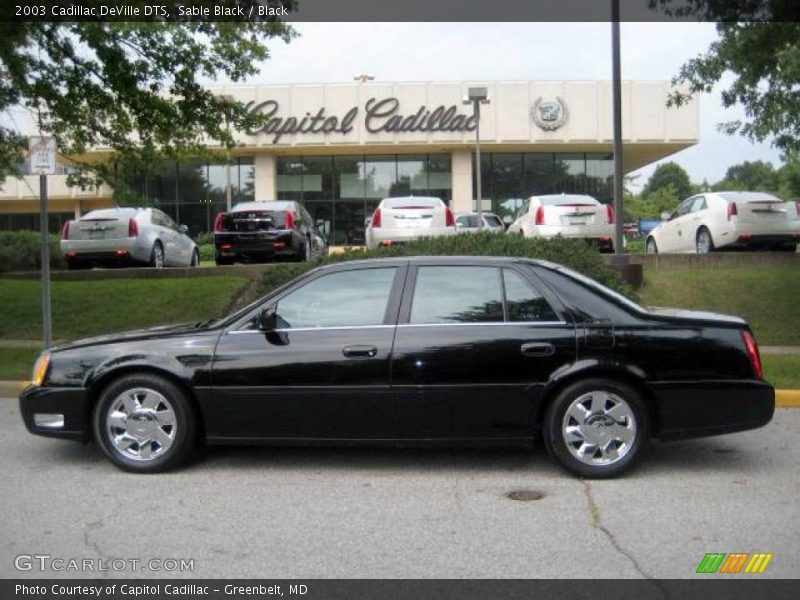 Sable Black / Black 2003 Cadillac DeVille DTS