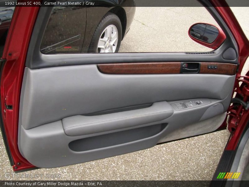 Garnet Pearl Metallic / Gray 1992 Lexus SC 400