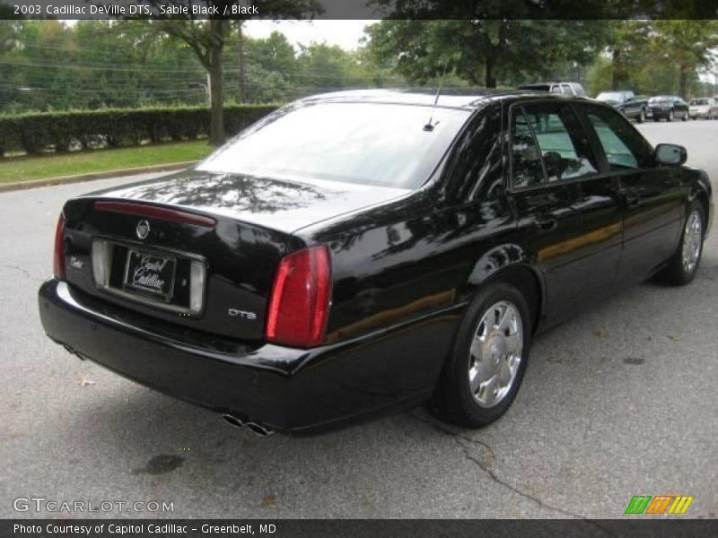 Sable Black / Black 2003 Cadillac DeVille DTS