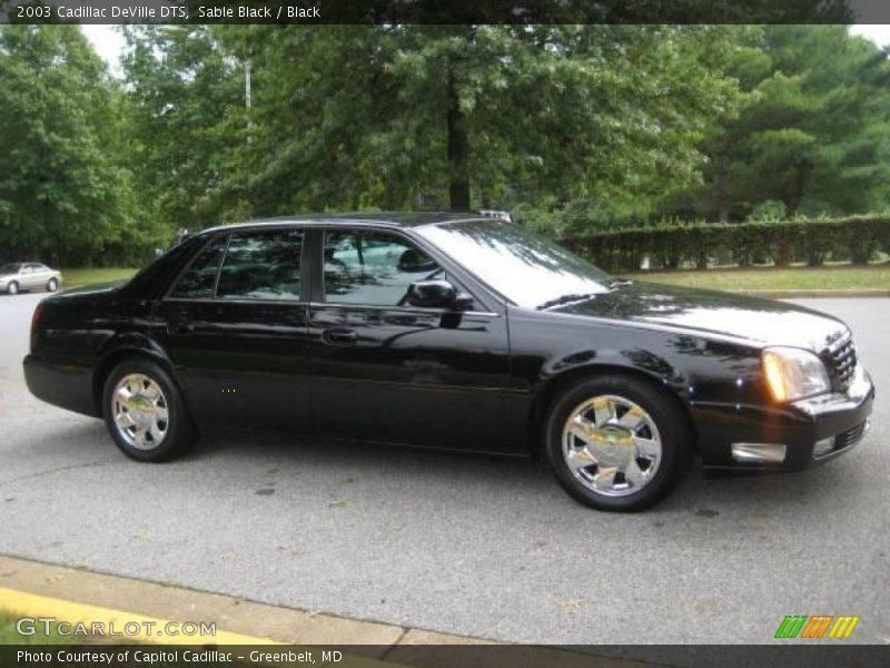 Sable Black / Black 2003 Cadillac DeVille DTS