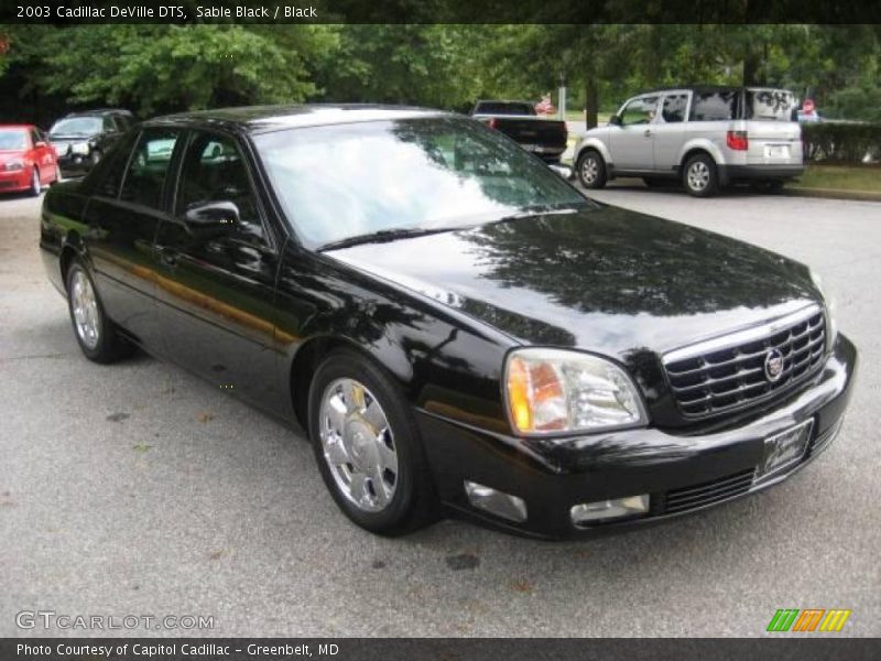 Sable Black / Black 2003 Cadillac DeVille DTS