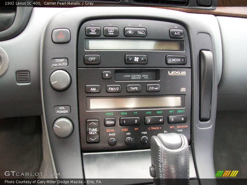 Garnet Pearl Metallic / Gray 1992 Lexus SC 400