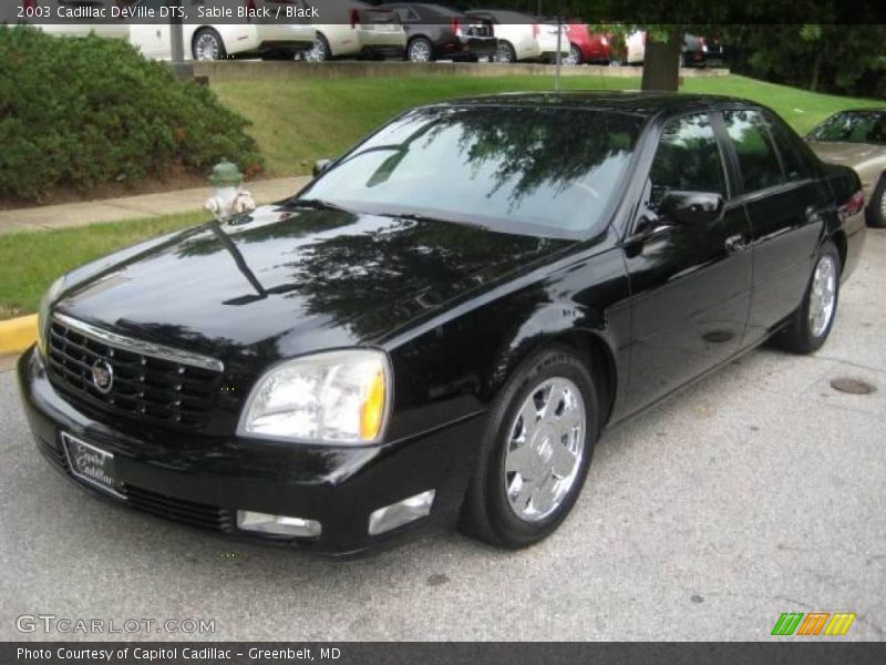 Sable Black / Black 2003 Cadillac DeVille DTS
