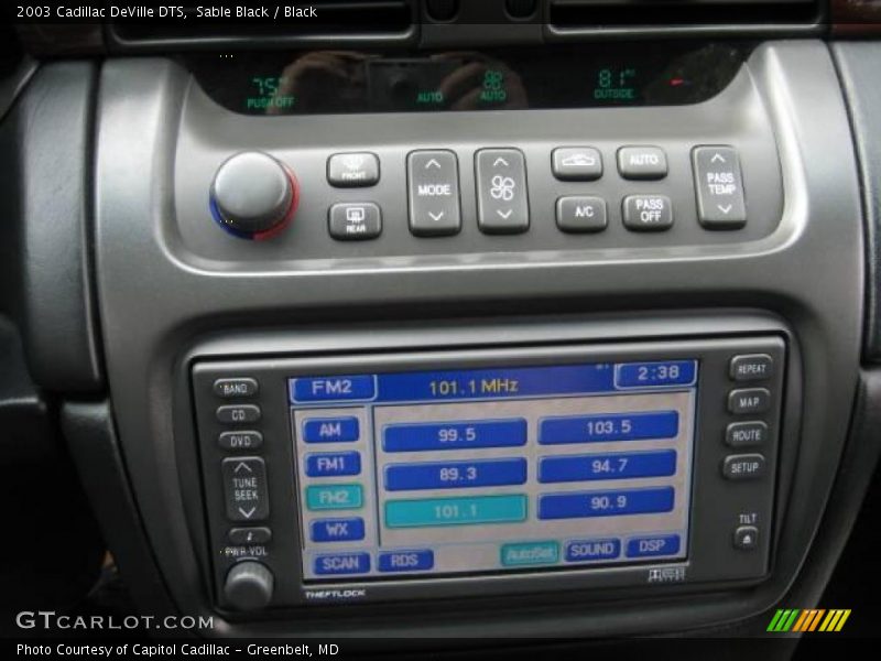 Sable Black / Black 2003 Cadillac DeVille DTS