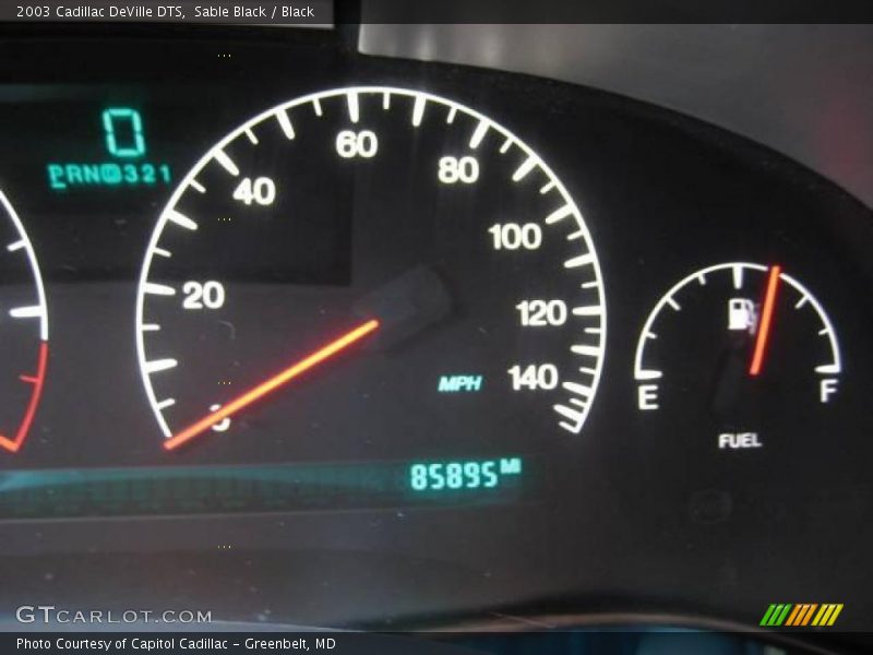 Sable Black / Black 2003 Cadillac DeVille DTS