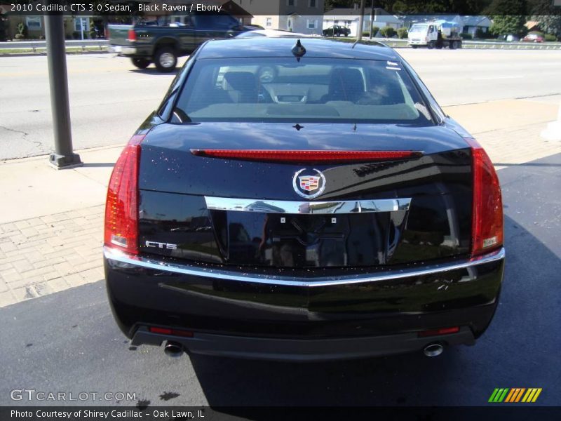 Black Raven / Ebony 2010 Cadillac CTS 3.0 Sedan