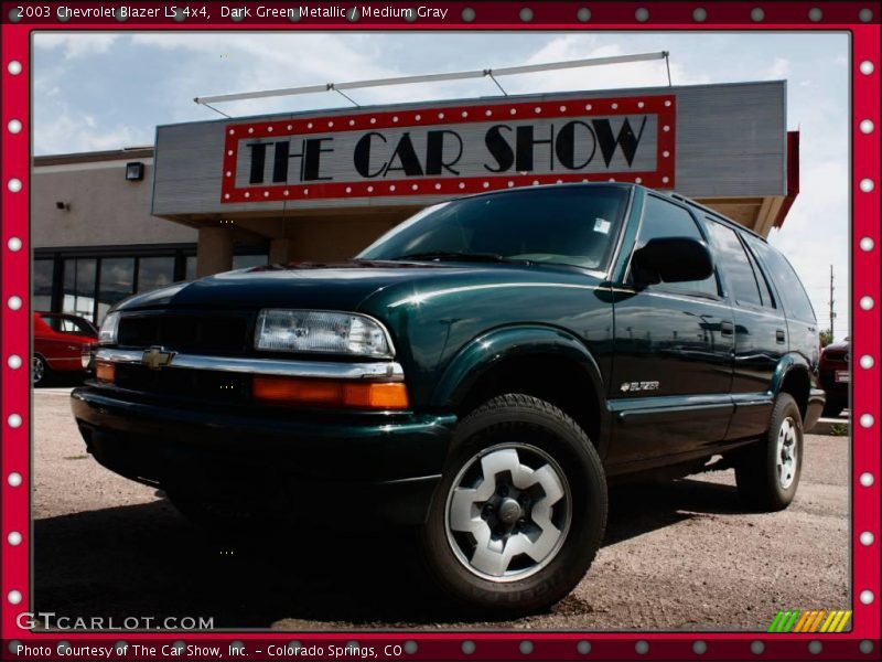 Dark Green Metallic / Medium Gray 2003 Chevrolet Blazer LS 4x4