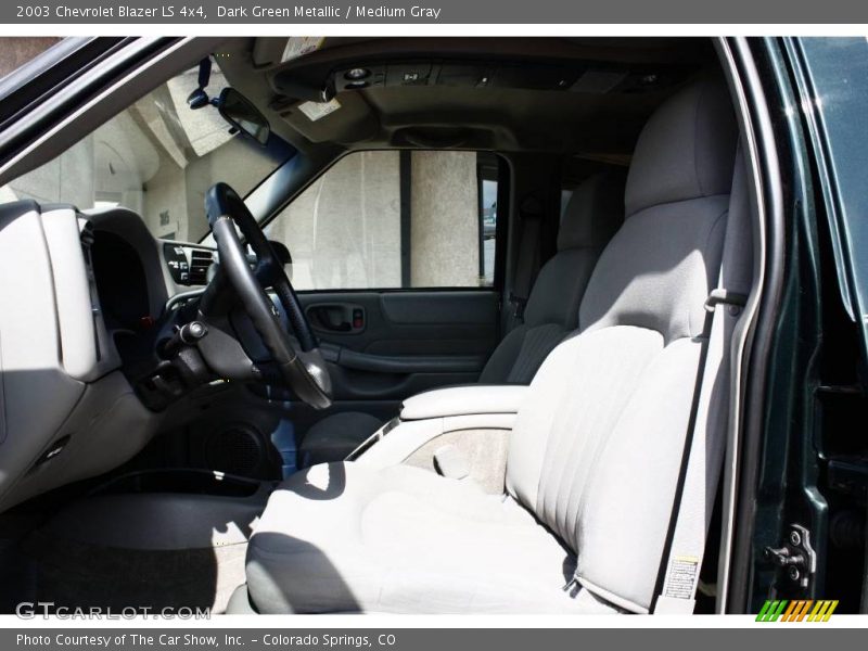 Dark Green Metallic / Medium Gray 2003 Chevrolet Blazer LS 4x4