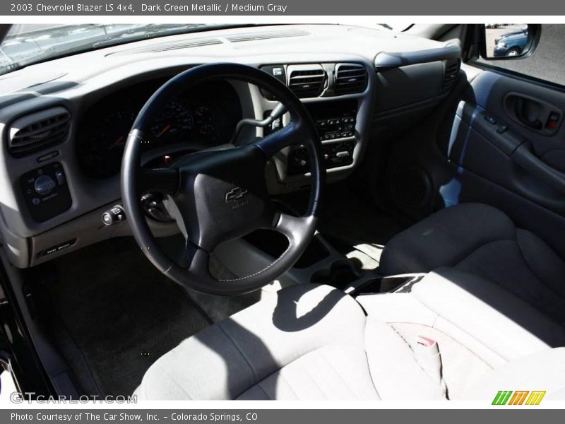 Dark Green Metallic / Medium Gray 2003 Chevrolet Blazer LS 4x4