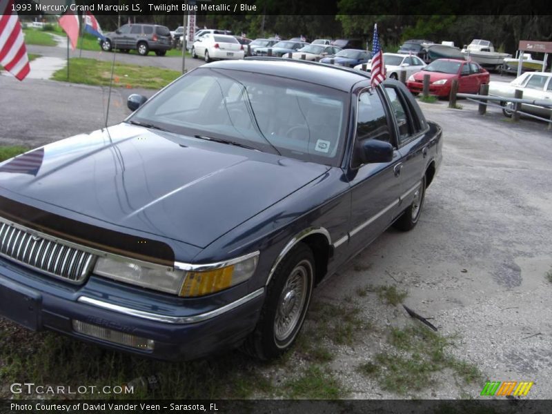 Twilight Blue Metallic / Blue 1993 Mercury Grand Marquis LS