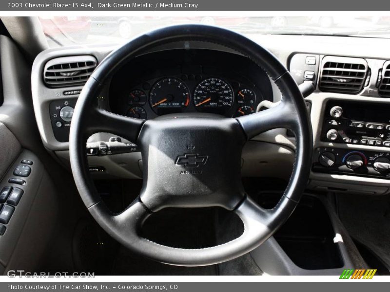 Dark Green Metallic / Medium Gray 2003 Chevrolet Blazer LS 4x4