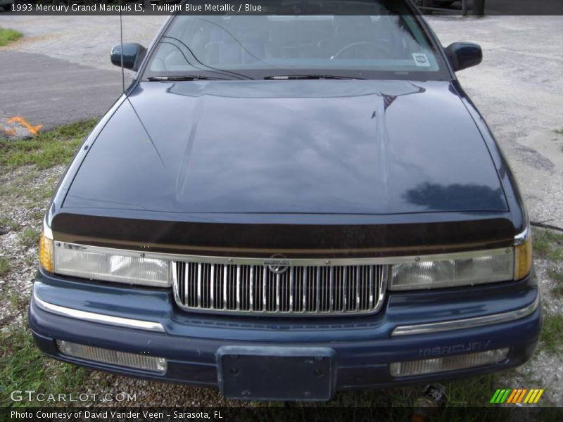 Twilight Blue Metallic / Blue 1993 Mercury Grand Marquis LS